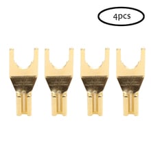 HIFI Audio Grade Gold Plated Spade for Speaker cable Y terminal adapter 2024 - buy cheap