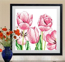 Embroidery Package  Cross Stitch Kits Unopen New Luxurious Tulip Flowers in Bud Free shipping 2024 - buy cheap