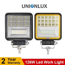 Luz LED de trabajo con ojo de pez, lámpara de 4 pulgadas para vehículo, camión, SUV 4x4 4WD, 2-10 Uds., 48W, 126W 2024 - compra barato