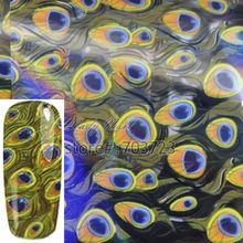 Fashion Beauty Peacock Feathers Pattern Nail Art Transfer Foil Sticker for Nail Tip Craft Manicure Decoration GL27 2024 - buy cheap