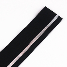 38mm Black Silver Elastic Stretch Ribbon Band Belt Webbing Tape Trim  Applique Sewing Accessories cinta for Cloth 20yard/T1253 2024 - buy cheap