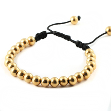 Handmade macrame adjustable stainless steel bead bracelets 18K gold bead bracelets design for women men friendship 2024 - buy cheap