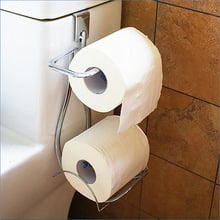 bathroom 2 roll toilet paper holder,Stainless steel door back bathroom paper towel Holders,No drilling toilet paper towel holder 2024 - buy cheap