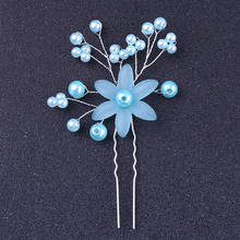 Handmade Blue Pearl Wedding Hair Pin And Clip Bridal Hairpin Hairpiece For Women Bridesmaid Prom Accessories Jewelry 2024 - buy cheap