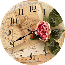 WONZOM Rose And Book Design Wall Clock For Home Decor, Wall Art Large Wall Watch, No Ticking Sound, Creative Decoration 2024 - buy cheap