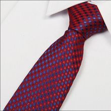 SHENNAIWEI Men 2018 archery necktie gradient red and royal blue polka dot tie 8 cm gravatas slim jacquard bulk lots corbatas 2024 - buy cheap