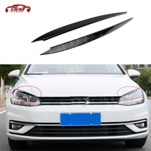 Faro delantero cubre los párpados las cejas para Volkswagen VW Golf 7 VII MK7 GTI R 2014-2017 ABS de la lámpara de la cabeza de tiras 2024 - compra barato