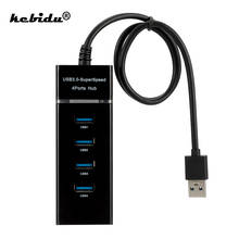 Kebidu-cubo com 4 portas, alta velocidade, usb 3.0, divisor para expansão de laptop, pc desktop, adaptador usb 2024 - compre barato