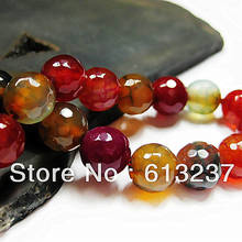 Natural Stone Loose Beads Multicolor carnelian onyx agat stones 6mm 8mm 10mm Faceted Round Women Girls Gift Diy Jewelry 15" A010 2024 - buy cheap