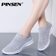 Pinsen 2020 verão das sapatilhas das mulheres respirável malha casual sapatos femininos mocassins cesta femme senhoras sapatos tenis feminino 2024 - compre barato