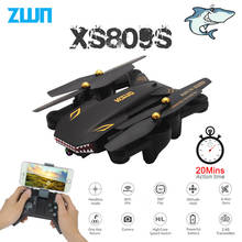 VISUO XS809S Foldable Selfie Drone with Wide Angle 2MP HD Camera WiFi FPV XS809HW Upgraded RC Quadcopter Helicopter Mini Dron 2024 - buy cheap