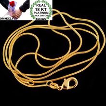 OMHXZJ Wholesale European Fashion Woman Man Party Wedding Gift Snake Chain 18KT Yellow Gold Chain Necklace NA209 2024 - buy cheap