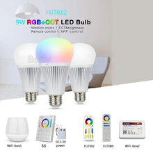 MiBOXER FUT012 E27 9W RGB+CCT LED Bulb Spotlight 110V 220V Full Color Remote Control Smart Bulb WiFi Compatible 4-Zone Remote 2024 - buy cheap