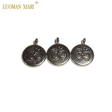 20/50 PCS Wholesale Round Hinduism Metal Zinc Alloy Charms DIY Pendant Bracelet Necklace Earring For Jewelry Making 15mm 2024 - купить недорого