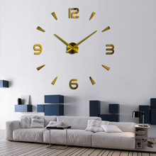 3D DIY Quartz clocks fashion watches 3d real big wall clock rushed mirror sticker diy living room decor Dropshipping DA402 2024 - buy cheap
