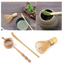Batedor de chá natural de bambu 3 familiar, conjunto de colher de chá verde e matcha em pó, cerimônia de cimentos japoneses 2024 - compre barato