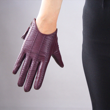 Genuine Leather Sheepskin Gloves Pure Suede Tassel Zipper Short Design European Version of The Women Gloves Touch Screen HN714-1 2024 - buy cheap