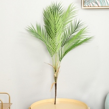 Folhas de palmeira artificiais para decoração, folhas de palmeira para decoração de festas da selva, sala de estar, casamento 2024 - compre barato