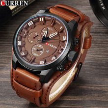 Watches CURREN Brand Luxury Men Watch Leather Fashion Quartz-Watch Casual Sports Wristwatch Date Clock Relojes Dropshipping 8225 2024 - buy cheap