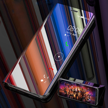 Зеркальный прозрачный флип-чехол для Huawei Mate 20 Lite Pro P smart Plus, чехол для смартфона Huawei P20 Pro P20 lite Nova 3 3i 3e 2024 - купить недорого