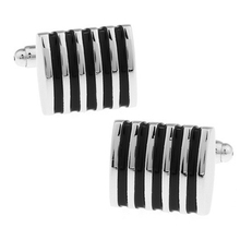 WN hot sales/black and white stripes cufflinks in high quality French shirts cufflinks wholesale/retail/friends gifts 2024 - buy cheap