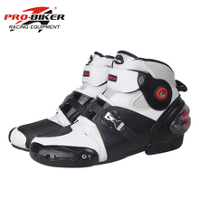 Botas de couro e microfibra, sapatos profissionais de motocicleta a9003, para corrida de velocidade, bota curta, motocross, motobotinki 2024 - compre barato