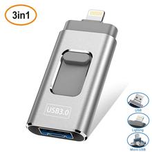Pendrive 32GB OTG USB Flash Drive 128GB Memory Stick OTG USB Flash 3.0 64GB High Quality Usb Stick Pen Drive iPhone Flash Drives 2022 - buy cheap