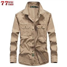 Men's Military Combat Shirts Tactical 100% Cotton Casual Long Sleeve Shirt Spring Autumn Dress Shirt Chemise Homme Plus Size 6XL 2024 - buy cheap