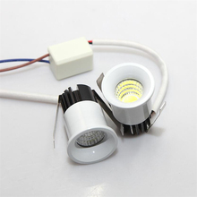 Free Shippping Dimmable LED COB Spot Downlights 3W Mini Cabinet Showcase Down Lights Ceiling Lamps Driver Included AC85-265V 2024 - buy cheap