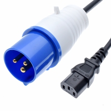 Iec320 c13 fêmea para 16a iec309 332p6 macho cabo de alimentação de distribuição de extensão industrial ip44, 332c6 ao cabo de adaptador c13. 2024 - compre barato