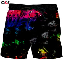 CJLM Leisure Sports Mens Shorts 3D Horrible Colorful Flower Printed Man Shorts Casual Brand Clothing Wholesale 2024 - buy cheap