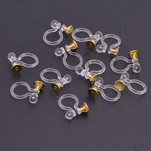 100 PCS 3mm 4mm 5mm 6mm 8mm Metal Stainless Steel Transparent Ear Clip For Jewelry Making Ear Plug Resin Earrings Base Setting 2024 - buy cheap