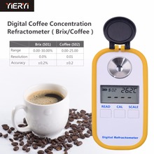 yieryi 0-30% brix Coffee Sugar Meter TDS 0-25% concentration refractometer digital Portable electronic refractometer 2024 - buy cheap