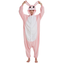 Pijama de conejo Kigurumi para hombres y mujeres, enterizo para adultos, mono de disfraz de anime, mono de una pieza 2024 - compra barato