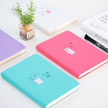 Fromthenon Macaroon Leather Cover Notebook Personal Diary Color Paper Kids Notebook Planner Korean Stationery School Supplies 2024 - buy cheap