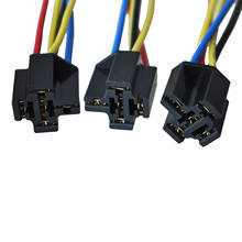 AUTO -5 Pcs 5 Pin Wires Cable Relay Socket Harness Connector DC 12V for Car Auto 2024 - buy cheap