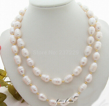 12MM White Baroque Pearl Necklace 32"> Wholesale Lovely Women's Wedding Jewelry 2024 - buy cheap