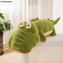 Brinquedo de pelúcia de crocodilo adorável, grande 60cm, desenho de crocodilo verde, algodão, muito macio, travesseiro de lance, presente de aniversário s0998 2024 - compre barato