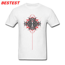 Geek Men Tshirt Abstract Line T-Shirt Short Sleeve Slim Fit Designer Summer Fall Shirts Tops & Tees Round Collar Pure Cotton 2024 - buy cheap