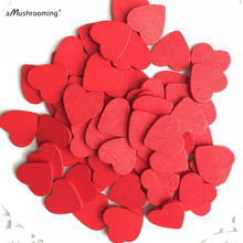 Мини Сердце, 50 шт в наборе, незаконченные деревянные, в форме сердца из Цвет красный рукоделия выводы St ко Дню Святого Валентина для упаковки 2024 - купить недорого