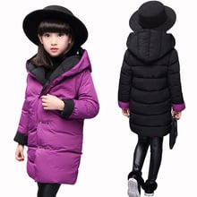 New Girls Two Sides Wear Jacket Kids Thick Clothes Child Warm Thermal Outerwear Cotton Padded Coats Winter Coat for Girls Hooded 2024 - buy cheap