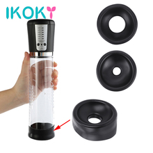 IKOKY Penis Pump Ring Sleeve Silicone Enlarger Exerciser Penis Extender Trainer Accessories Erection Sex Toys For Men 2024 - buy cheap