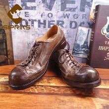 Sipriks-zapatos Retro para hombre, calzado con puntera redonda, suela de cuero con goma antideslizante, diseño único Goodyear, 45 2024 - compra barato