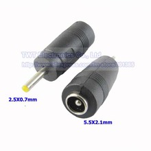 DC Power 5.5x2.1mm Female To 2.5x0.7mm Male Plug Adapter Connector Convertor , 10pcs ,Free shipping 2024 - buy cheap