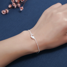 Pulseras de plata de ley 925 para mujer, pulsera con abalorio de ballena, Delfín y pez, cadena ajustable, regalo de aniversario de boda, joyería 2024 - compra barato