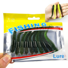 10 piunids/lote señuelos cebo suave 75mm 3,2g cebo de silicona señuelo de pesca con olor a sal pesca Takcle Grub señuelos artificiales YE-269 2024 - compra barato