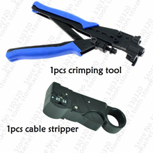 Compression Crimping pliers F type CRIMPING TOOLS For Crimping 75-5-7 RG6 RG11 cable with coaxial wire stripper 2024 - buy cheap