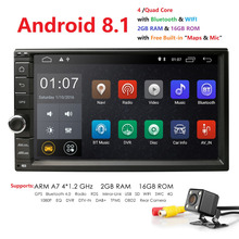 Hizpo 2 DIN 7inch Android 8.1 Touchscreen Car Multimedia Player Bluetooth WiFi GPS Navigator FM Station Radio Player For Nissan 2024 - buy cheap