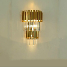 Modern Gold Crystal Wall Lamp sconce indoor wall lighting for Living Room wall lights makeup mirror led Wall fixtures Luminaire 2024 - buy cheap