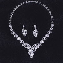 2018 novo design refinado pequena pérola zircônia cúbica casamento colar brincos de cristal luxo conjuntos de jóias para damas de honra 2024 - compre barato